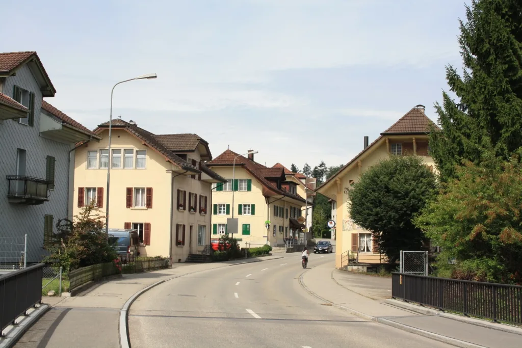 Blick auf Brittnau im Kanton Aargau